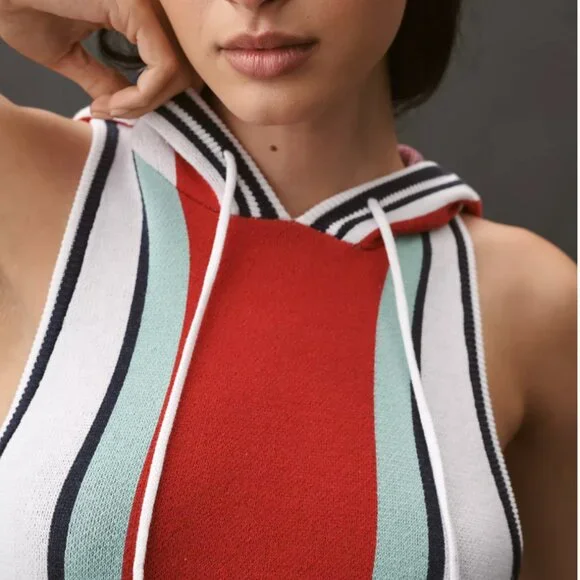 🎽 Anthropologie Sporty Bodycon Mini Dress – Retro Pop Vibes 🏁 - Picture 4 of 15